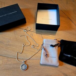 David Yurman St.Christopher Pendant w/ 24 in box chain.